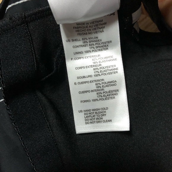 NWT ADIDAS SWIMWEAR Logo Stripe One-Piece Swimsuit - Picture 8 of 9